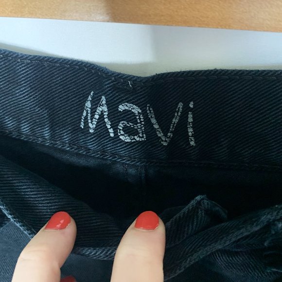 Mavi Distressed Cut Off Shorts Black Size 28 - Picture 3 of 8